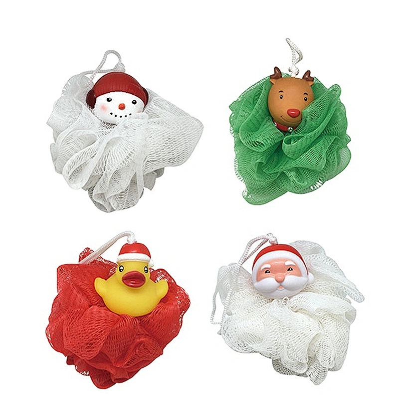 Wholesale Holiday Mesh Bath Sponge | Kids Bath Shower Gifts for holiday gifts and OEM wholesale orders