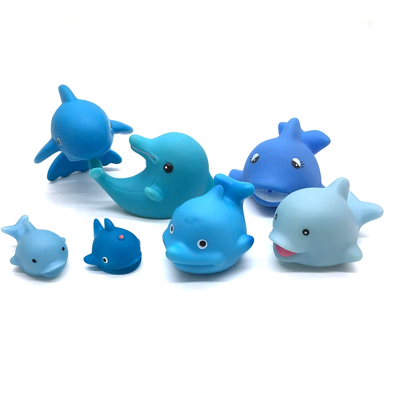 awesome bathtub toys fish crab squeaky bath toy with rubber vinyl ocean sea animal fish and crab squeaky bath toy figures for kids OEM wholesale bath toys