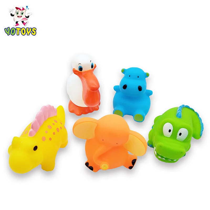 bathtub toys for babies marine animal water squirter set with plastic marine animal and small sea animal squirter figures for kids OEM wholesale bath toys
