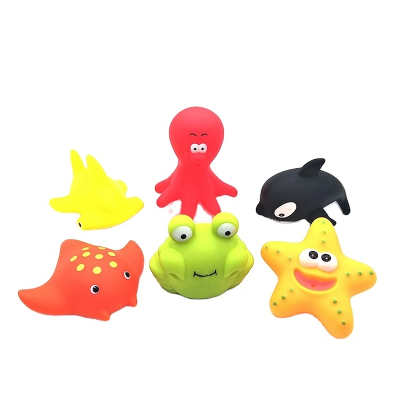 bathtub toy ocean animal squirt toy with ocean animal squirt bath and swimming pool toy figures for kids OEM wholesale bath toys