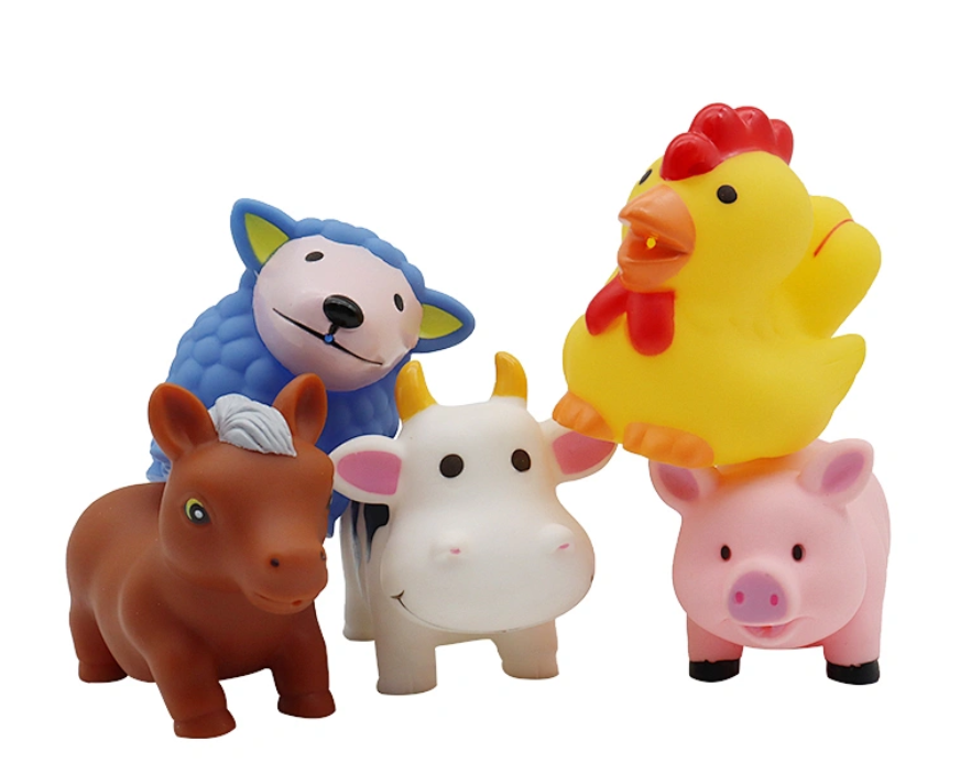 baby bath toys farm animal baby bath toy set with farm animal character figures for kids OEM wholesale bath toys