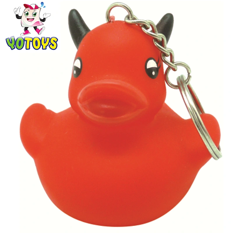 Custom PVC duck keychain with money bag pendant cool keychains for gifts