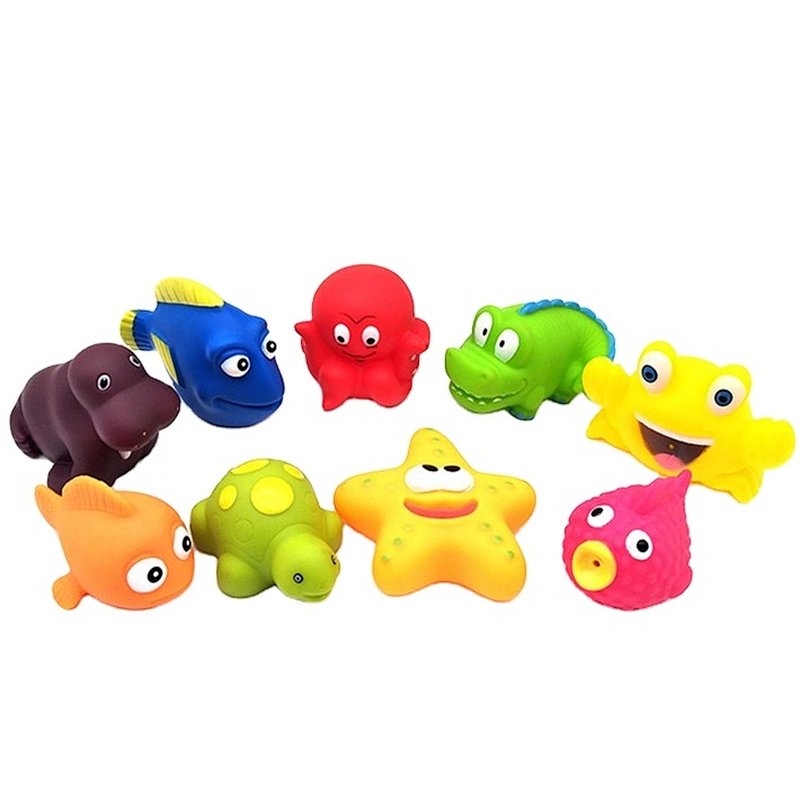 baby bath toys for 1 year old mini rubber squirter bath toy with mini rubber eco-friendly vinyl squirter bath toy set for kids OEM wholesale bath toys