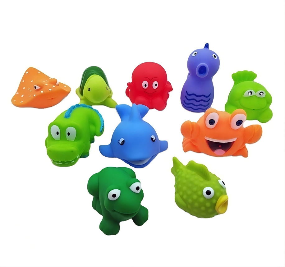 animal bath toys 10-piece mini sea animal bath toy set with mini sea animal figures for kids OEM wholesale bath toys
