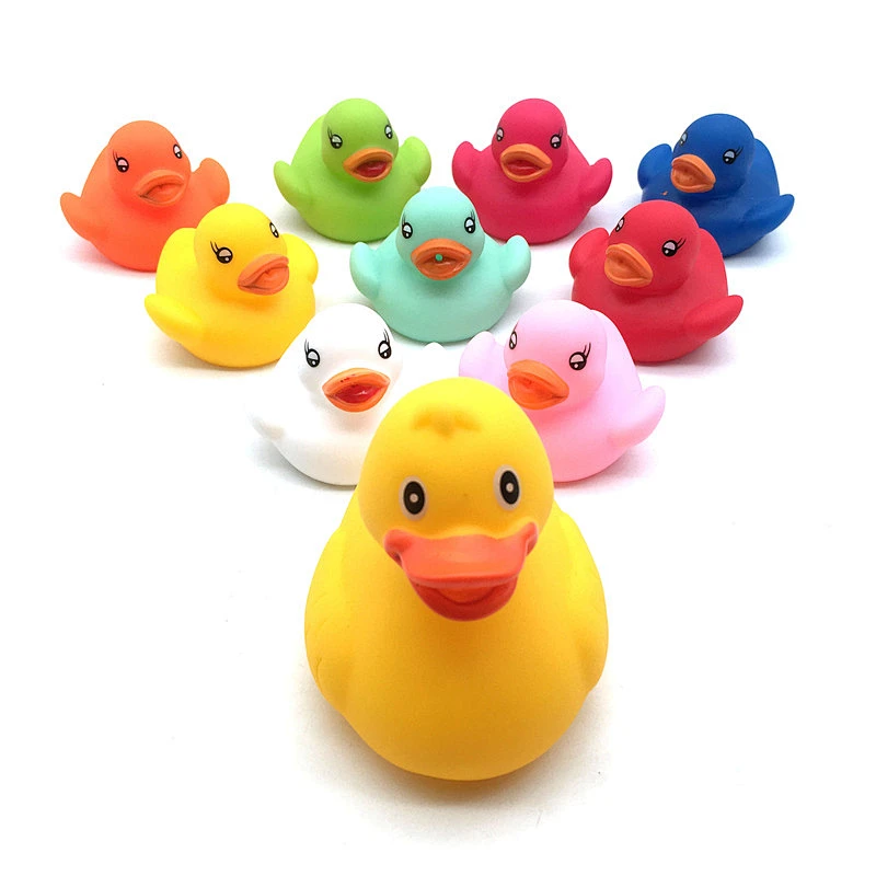 bathtub duck toys natural rubber duck bath toy with natural rubber duck set for baby bath time for kids OEM wholesale bath toys