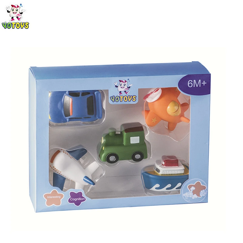 baby animal bath toys baby animal rubber bath toy set with baby animal rubber figures for kids OEM wholesale bath toys