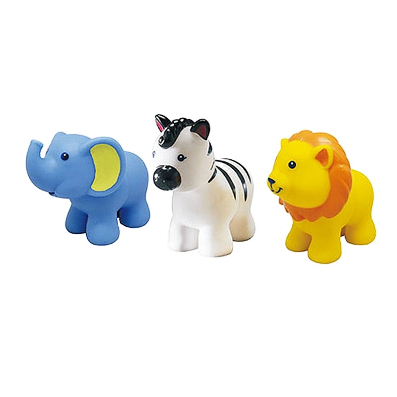 1 year old baby bath toys lion tiger elephant animal bath toy with plastic lion, tiger and elephant animal family DIY educational toy set for kids OEM wholesale bath toys