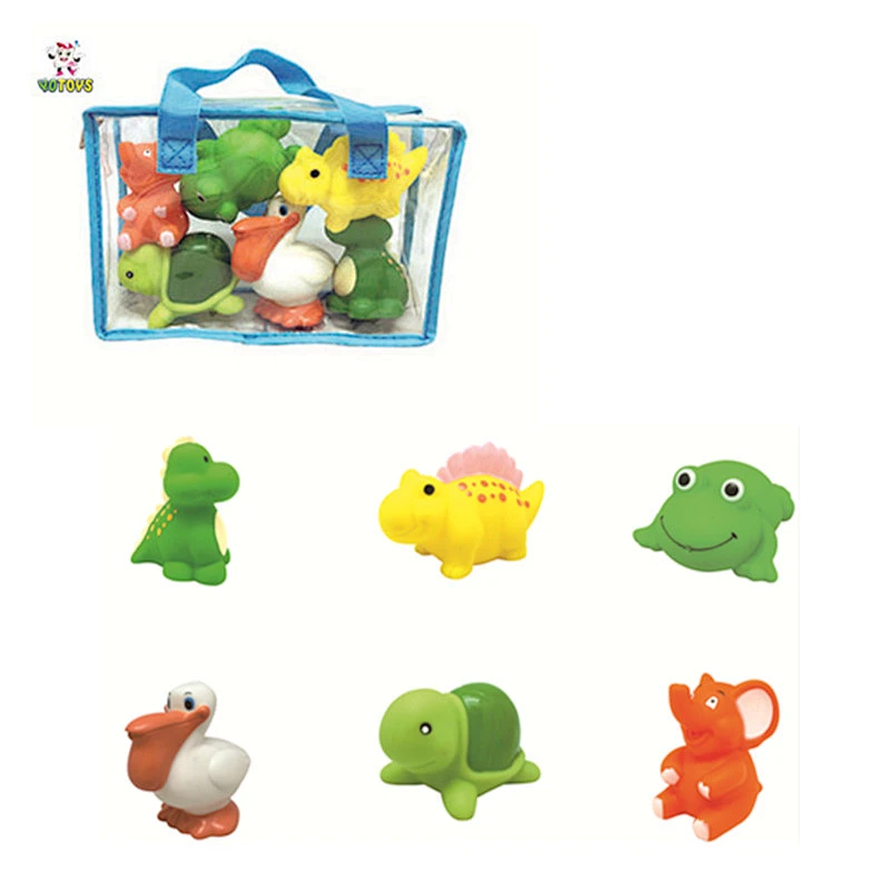 colorful animal bath toys colorful animal plastic bath toy set with colorful toy animal figures for kids OEM wholesale bath toys