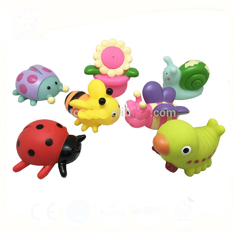 baby water toys insect gardening water toy set with insect animal and gardening water toy figures for kids OEM wholesale bath toys