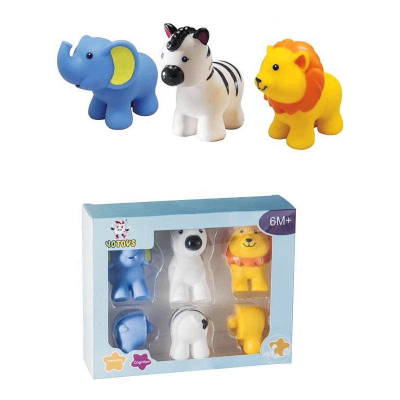 baby bath toys 6 months detachable animal educational bath toy with plastic detachable animal educational toy set for 6M+ kids for kids OEM wholesale bath toys
