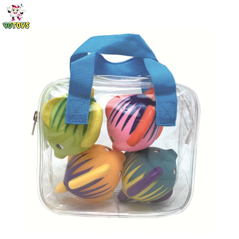 baby bath toy set wholesale cute animal PVC bath toy set with cute animal rubber PVC toy figures for kids OEM wholesale bath toys