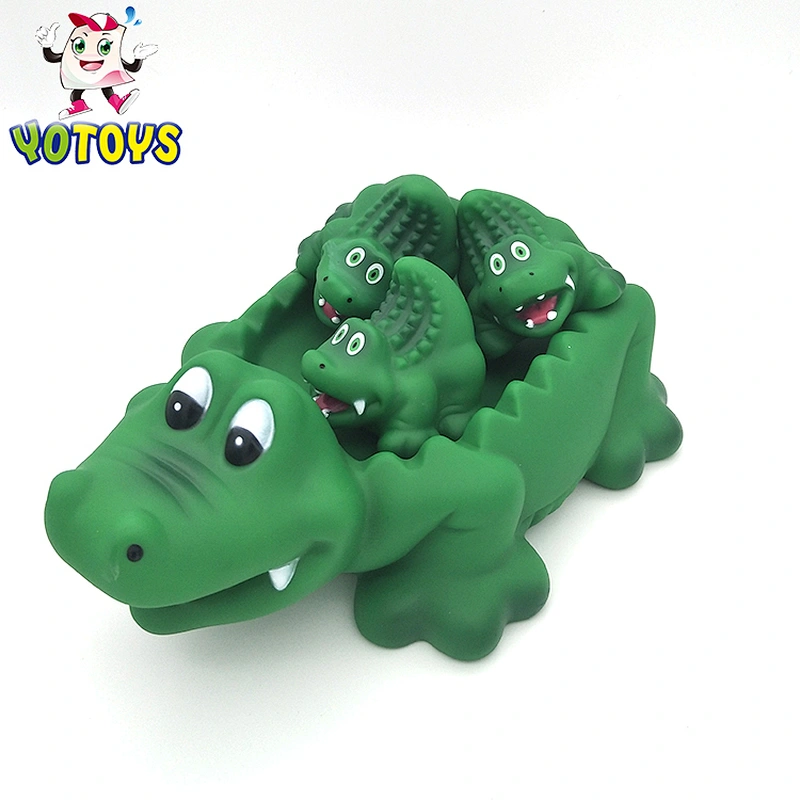 animal bath toys wholesale promotion animal rubber toy set with crocodile, elephant and rubber plastic animal figures for kids OEM wholesale bath toys