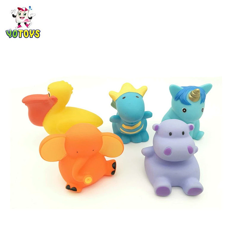 baby bath toy set unicorn dinosaur animal bath toy set with plastic unicorn, dinosaur and animal bath toy figures for kids OEM wholesale bath toys