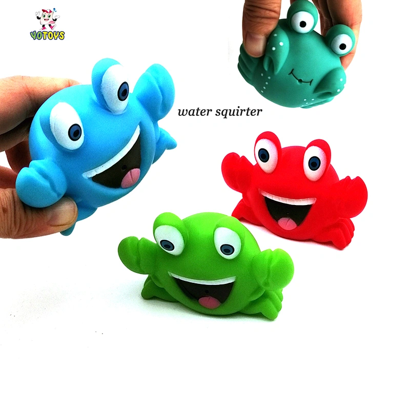 baby bath toys frog crab animal bath toy set with frog and crab animal bath toy figures for kids OEM wholesale bath toys