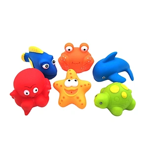 PVC sea animal bath toy set for babies and toddlers
