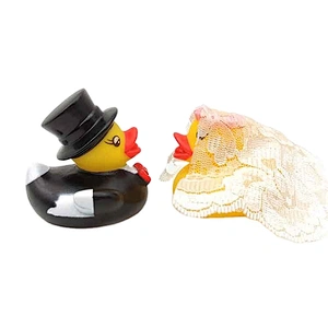 bride groom duck bath toy bride groom duck bath toy with cute rubber duck bride and groom wedding shower gift bath toy set for kids OEM wholesale bath toys