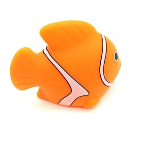 Orange clown fish sea creature bath toy for babies and toddlers