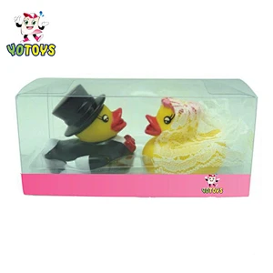 baby toy ducks bath duck rubber duck wedding bath toy with groom and bride rubber duck souvenir baby shower gift set for kids OEM wholesale bath toys