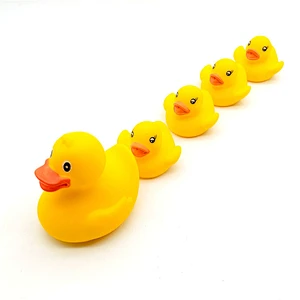 bath time fun toys small rubber duck bath time toy with custom small plastic rubber duck baby shower bath time fun toy figures for kids OEM wholesale bath toys