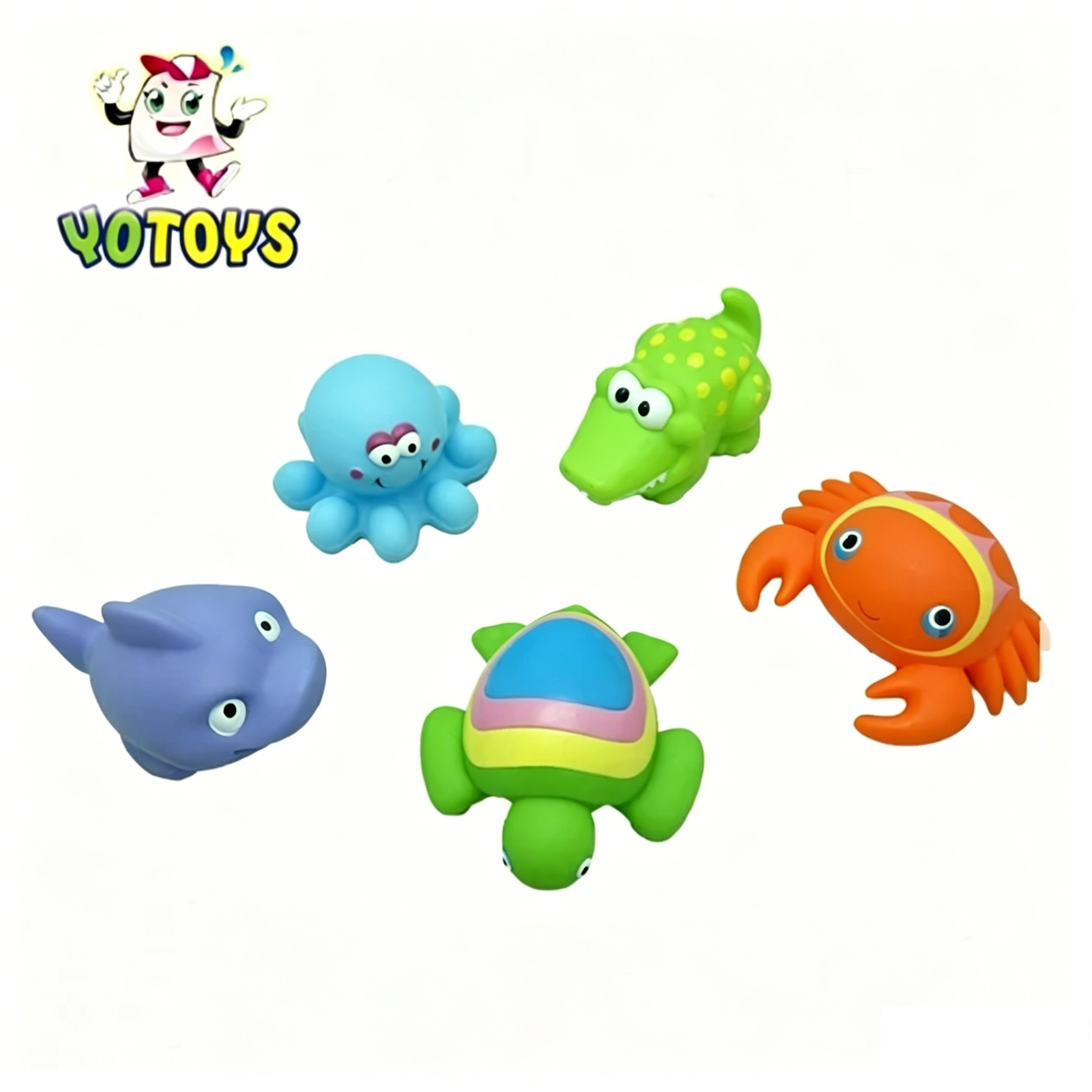 Squeeze Bath Toys Soft Rubber Animal Set | Baby Bath Time OEM wholesale baby bath toy manufacturer