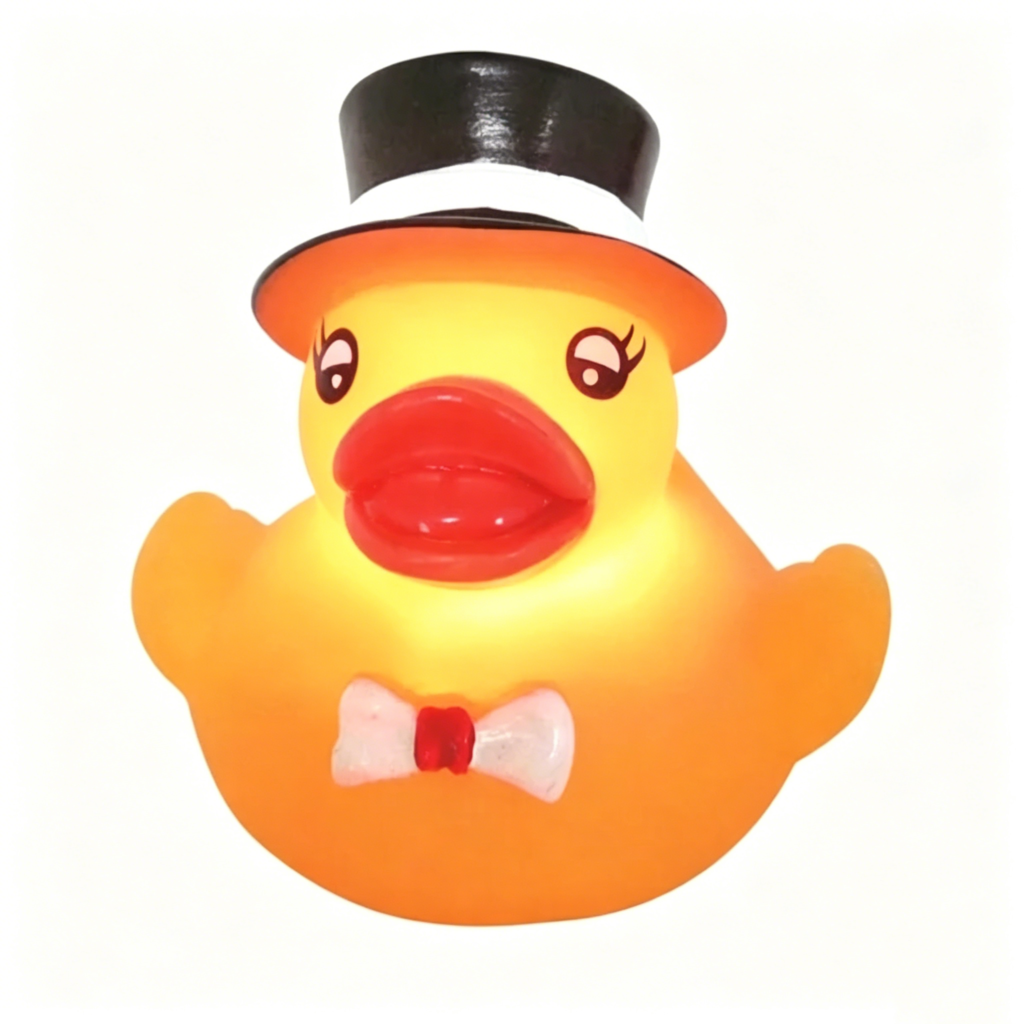Floating Glow Bath Toys Wedding LED Rubber Duck OEM wholesale baby bath toy manufacturer