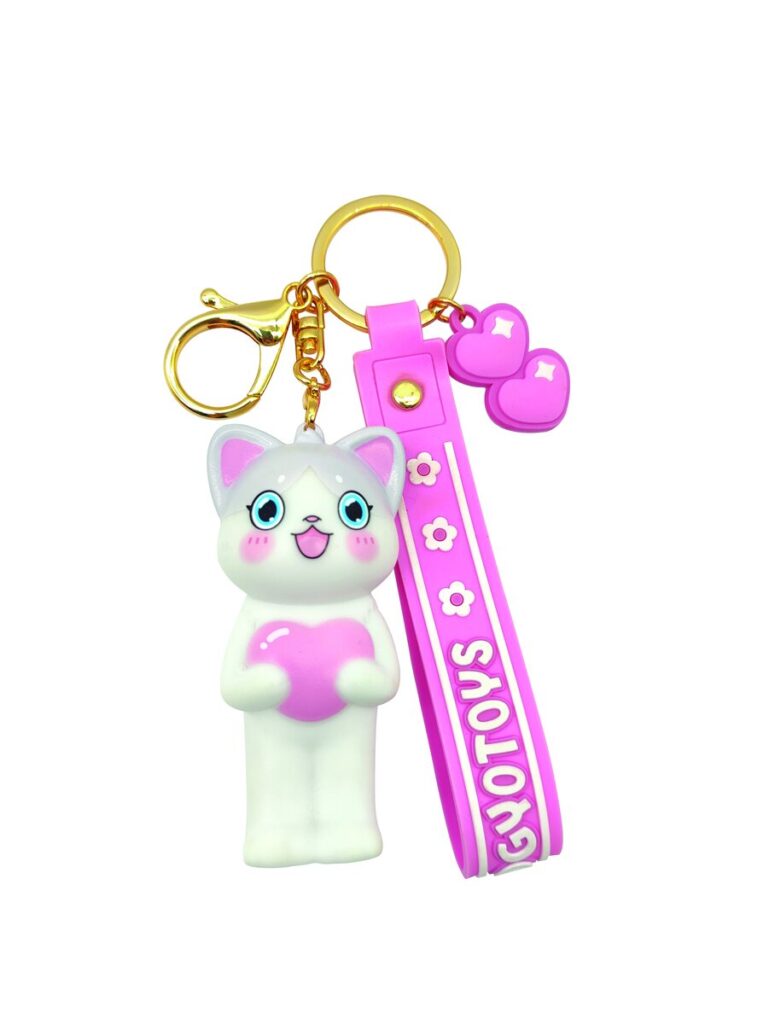 custom silicone keychains soft vinyl bag pendant wholesale OEM