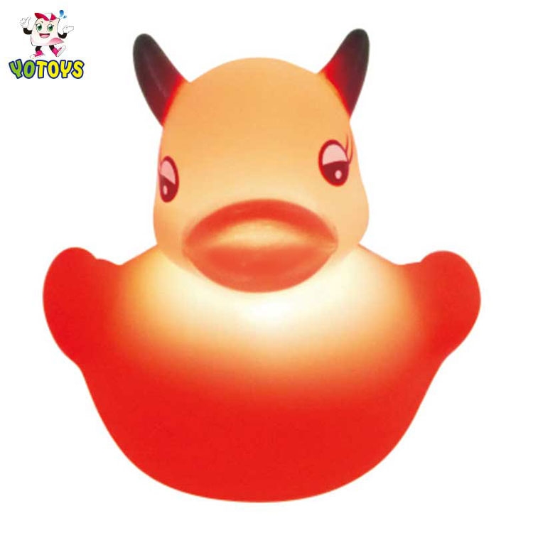 eco friendly light up bath toys duck shape LED water activated soft PVC - eco friendly light up bath toys OEM factory Main Image (YOTOYS)