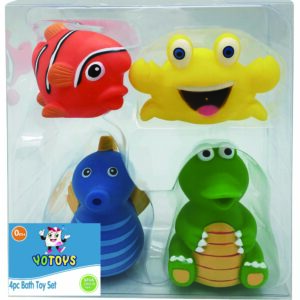 bathtub toys for babies ocean animal bath toy set soft PVC crab clownfish seahorse crocodile squirting bath toys - bathtub toys for babies OEM factory Main Image (YOTOYS)