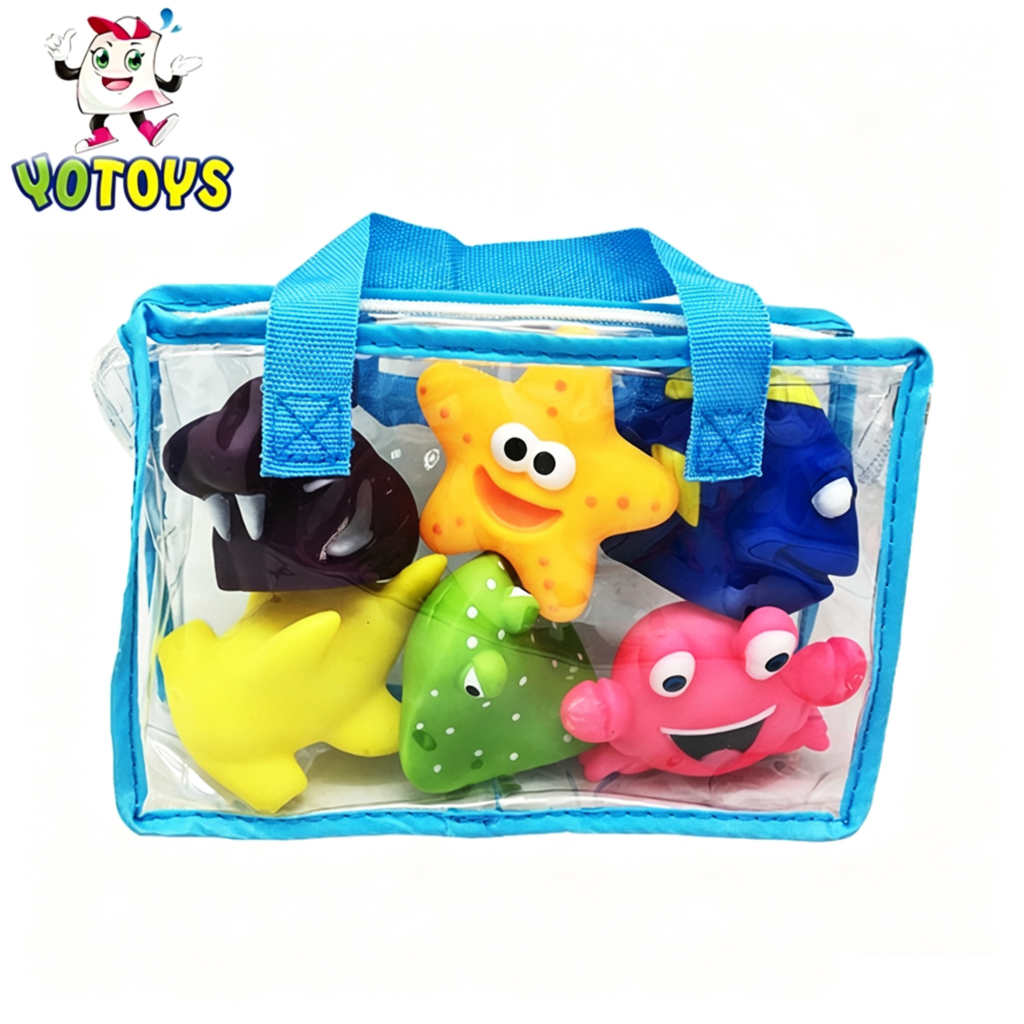 baby bathtub toy ocean animal bath toy set soft PVC squirting bath toys for babies and toddlers - baby bathtub toy OEM factory Main Image (YOTOYS)